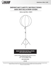 Feit Electric BALL-1/LED Important Safety Instructions And Installation Manual