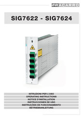 Fracarro SIG7624 Operating Instructions Manual