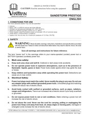 Vaniman SandStorm Prestige Original Instructions Manual