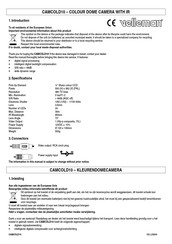 Velleman CAMCOLD10 Manual