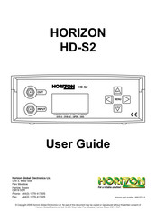 Horizon Fitness HD-S2 User Manual