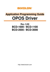 BIXOLON BCD-1000 Programming Manual