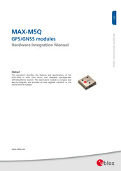 Ublox MAX-M5Q Hardware Integration Manual
