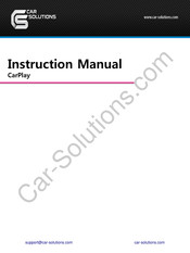 Car Solutions CarPlay Instruction Manual