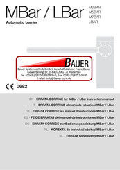 Bauer LBar Instruction Manual