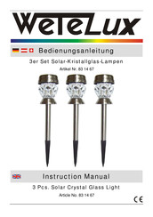 Wetelux 83 14 67 Instruction Manual