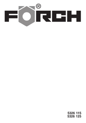 Forch 5326 115 Manual