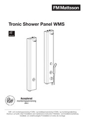 FM Mattsson Tronic Shower Panel WMS 9507-6000 Installation And Maintenance  Instruction