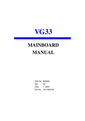 FIC 1stMainboard VG33 Manual