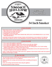 Smoke hollow 34166G Assembly & Operation