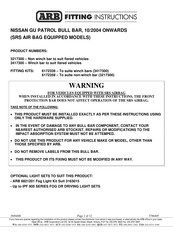 ARB 3417300 Fitting Instructions Manual