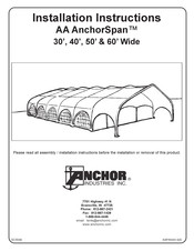 Anchor AA AnchorSpan Installation Instructions Manual