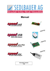 SEDLBAUER speed card Manual