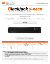 Digital Watchdog Blackjack X-Rack Quick Start Manual