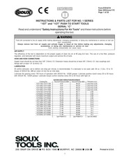 Sioux Tools 1STY2108 Assembly Instructions & Parts List