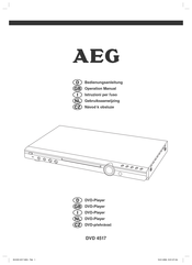 AEG DVD 4517 Operation Manual