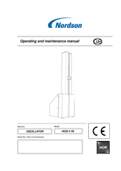 Nordson HOS-V 05 Operating And Maintenance Manual