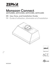 Zephyr Monsoon Connect Use, Care And Installation Manual