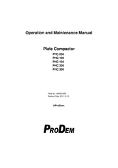 PRODEM PHC 100 Operation And Maintenance Manual