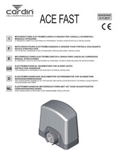 Riello Elettronica CARDIN ACE FAST Instruction Handbook Manual