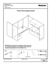 Steelcase Power Panel Supply System Assembly Instructions Manual