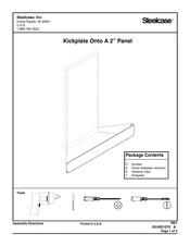 Steelcase Kickplate Onto A 2” Panel Assembly Directions