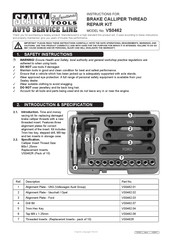 Sealey AUTO SERVICE Series Instructions