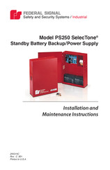 Federal Signal Corporation SelecTone PS250 Installation And Maintenance Instructions Manual