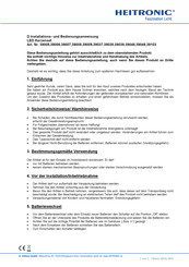 Vollmer HEITRONIC39009 Installation And Operating Instructions Manual