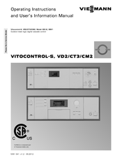 Viessmann Vitocontrol-S, VD2/CT3/CM2 Operating Instructions And User's Information Manual