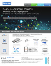Lenovo ThinkSystem DE4000H Installation And Setup Instructions