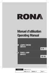 Rona 2001572 Operating Manual