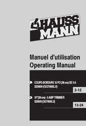 Haussmann GGT600LU Operating Manual