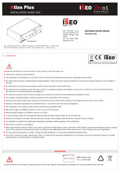Iseo Zero1 Atlas Plus Installation Manual