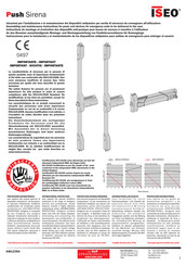 Iseo Sirena Assembling And Maintenance Instructions
