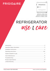 Frigidaire EFR176-C-CORAL-COM Use & Care Manual