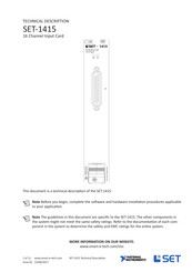 National Instruments SET-1415 Technical Description