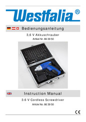 Westfalia 86 39 50 Instruction Manual