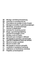 ELICA LI2BAF Instruction On Mounting And Use Manual