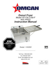 Omcan CE-CN-1700-F Instruction Manual