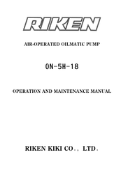 RIKEN ON-5H-18 Operation And Maintenance Manual