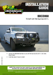 Ironman4x4 BBCD068 Installation Manual