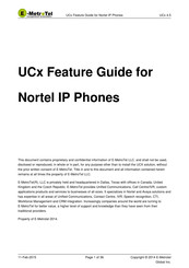 E-MetroTel Nortel IP UC Series Features Manual