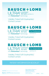 Bausch & Lomb ULTRA Patient Information Booklet