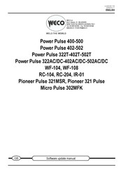 Weco Pioneer 321 MSR Software Update Manual