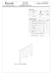 Riverside Furniture Precision Queen Bed Assembly Instructions Manual