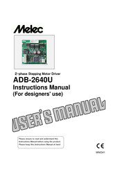 Melec ADB-2640U Instruction Manual