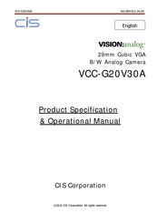 CIS VCC-G20V30A Product Specification & Operational Manual