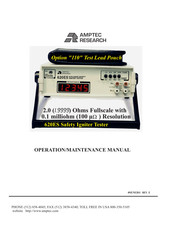 Amptec Research 620ES Operation & Maintenance Manual