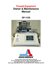 Asahi/America SP-110S Owners And Maintenance Manual